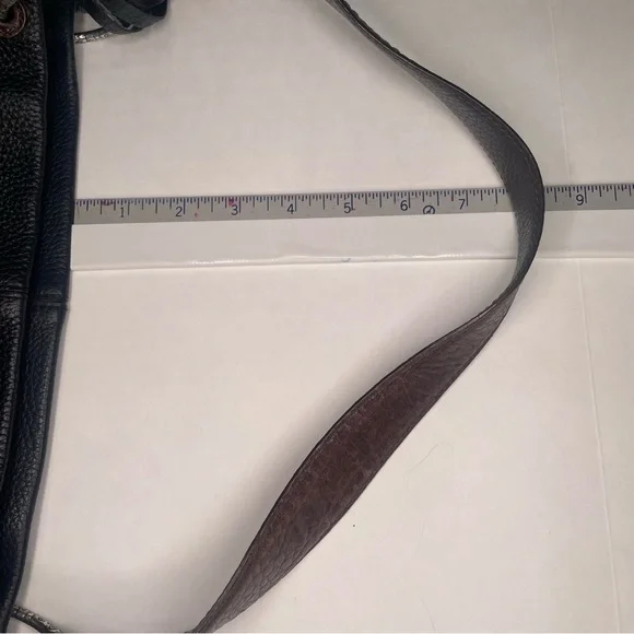 Brighton Brown/Black Hobo Leather Shoulder Bag Silver Heart Charm  Purse - Picture 15 of 15
